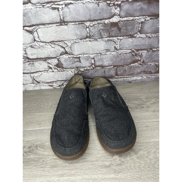 Olukai Wool Gray Wool Fabric Casual Slip On Casual Sneakers Men’s 11M US/44EU - Picture 12 of 16